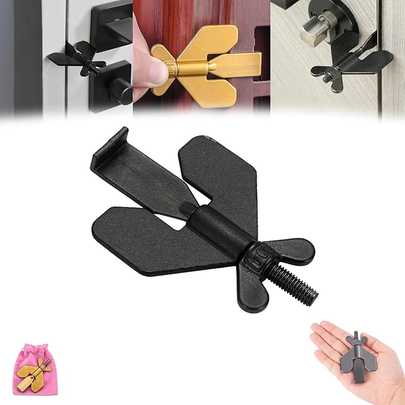 Anterlock - Premium Door Lock, Anterlock Premium Door Lock, Guard Kit Door Lock Travel, Portable Door Lock for Travel Hotel Safety, Adjustable Door