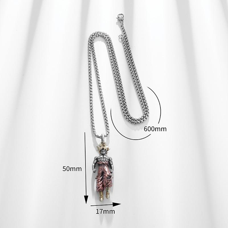 

Son Goku Metal Necklace Anime Characters Men Women Retro Alloy Pendant Couple Student Youth Fashion Birthday Gift