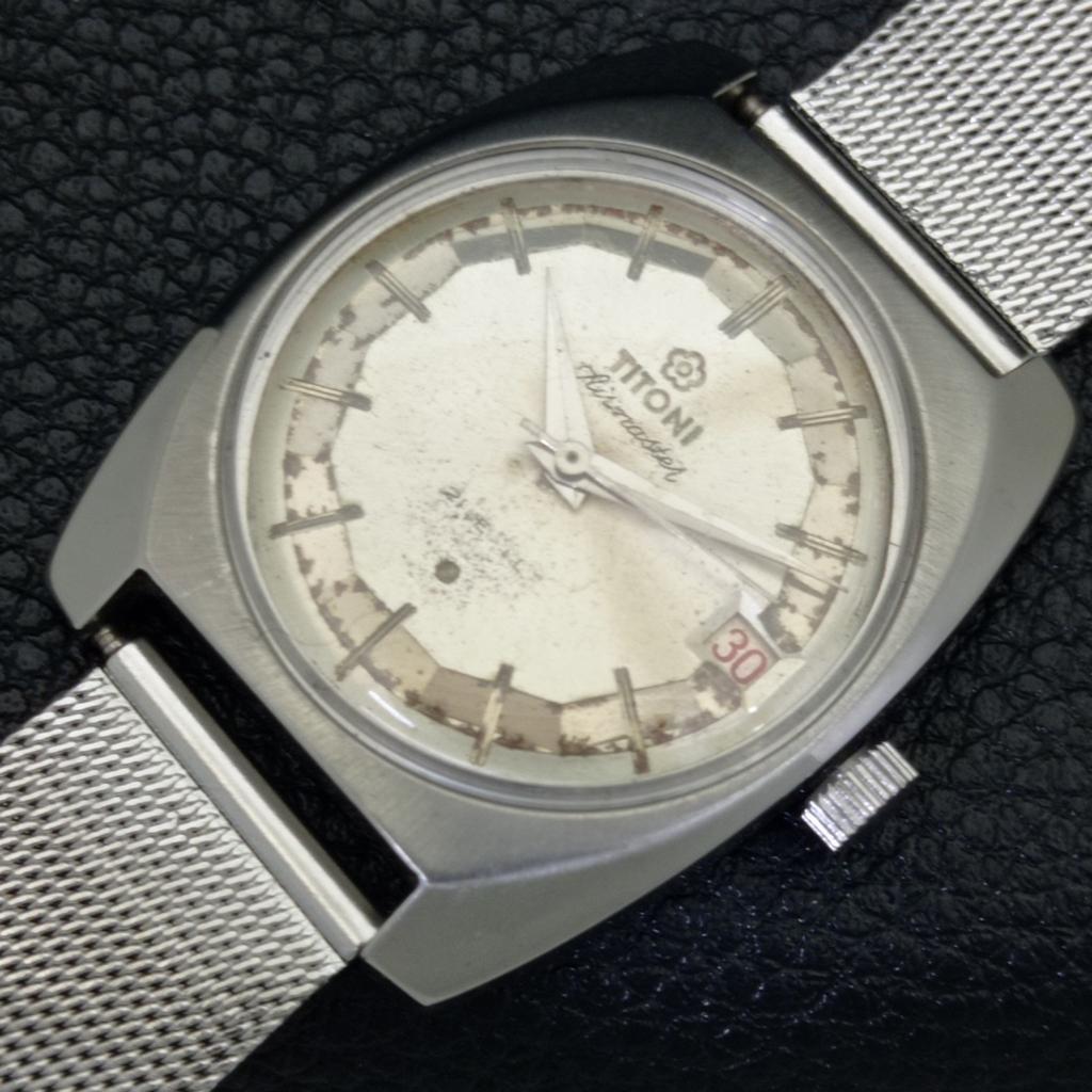 VINTAGE TITONI AIRMASTER TITOFLEX 2409 SWISS MENS ORIGINAL DIAL WATCH a700332-5 R202-a700332