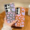 Cute Pink Love Hearts Case For Samsung Galaxy S25 Ultra Capa S24 Ultra S22 Ultra S23 Plus S21 FE S20 5G Magnetic Soft Case Cover