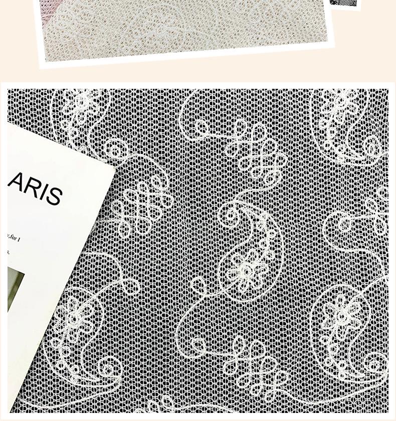 Children's Embroidered Cashew Mesh Lace Skirts and Dresses for Performance Wear