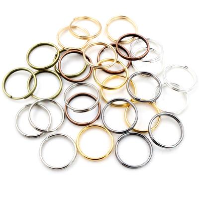 50-200 szt. 5 6 8 10 12 mm Otwarte Kółka Łączące Podwójne Pętelki Kolor Złoty Srebrny Kółka Rozdzielające Złączki Do Tworzenia Biżuterii Akcesoria DIY