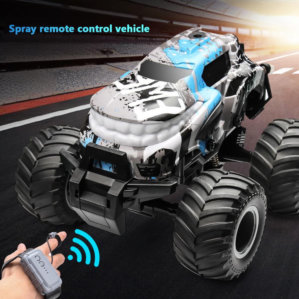 Remote Control Car For Children Off-road Climbing Dual Rc Stunt Car With Spray And LED Lights Birthday Gifts For Boys Girls