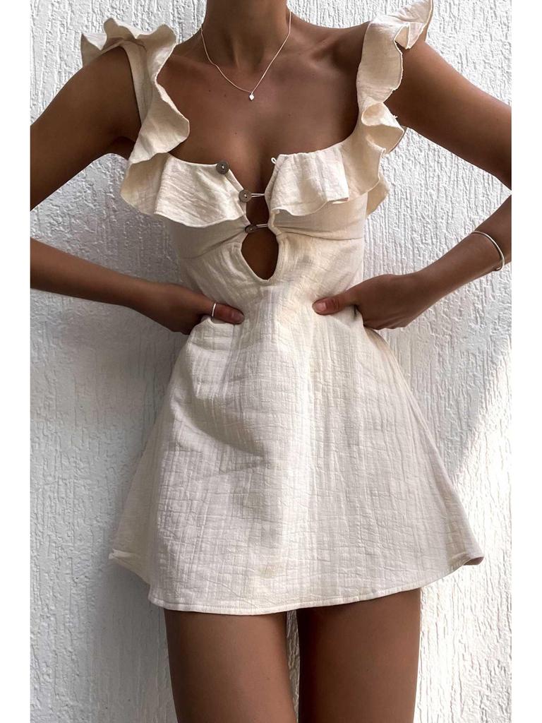 2024 European & American Sexy Ruffle Camisole Dress for Women