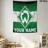 Custom Name SV Werder Bremen Wall Tapestry Aesthetic Wall Hanging Printed Fabric Blanket Decorative Tapestries for Bedroom Living Room Home Decor