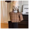 Ielgy Fashion Casual Large-Capacity Korean Version Cotton-padded Bag Simple Shoulder Tote Bag