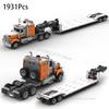 MEW Technical Heavy Trucks & Gooseneck Trailer Fit for 42078 Building Blocks DIY MOC Assemble RC Truck Car Model Bricks Toy Gift