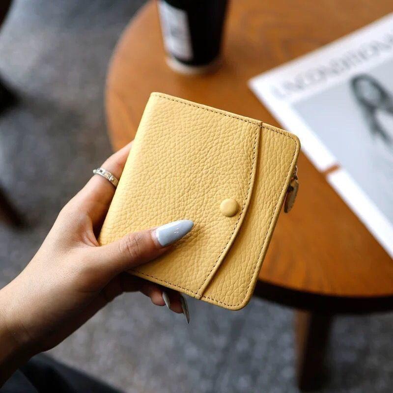 Multipurpose Short Coin Purse Women Zipper Card Bag Multiple Card Slots ID Card Bag Multifunctional Change ID Two in One Wallet