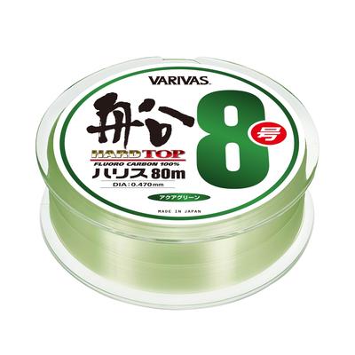 VARIVAS Hard Top Bootlijn, Fluorocarbon, 80m, Maat 8, Aqua Groen