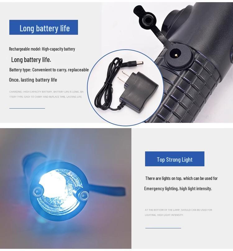 LED Safety Traffic Baton - Flashing Glow Stick for Night Patrol and Security