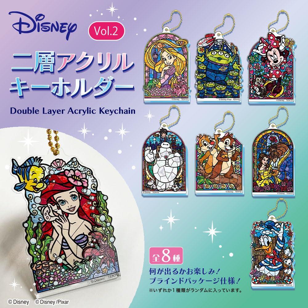Tenyo Disney Acrylic Keychain of 8 in Double-Layer Vol.2 [Set Box] DKH-S02