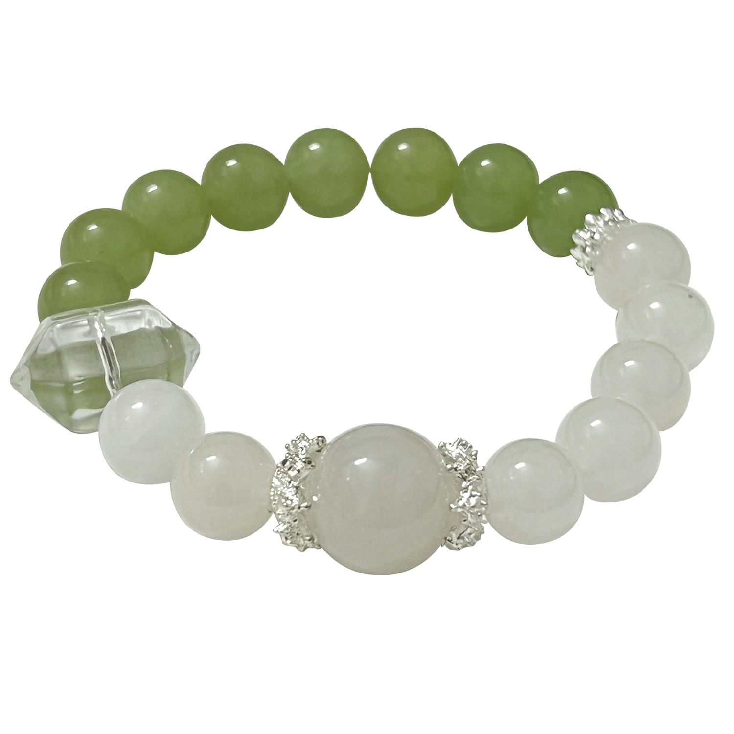 

Браслеты из круглых бусин для женщин, 10 мм, браслет из натуральных бусин с халцедоном, эластичный браслет, ювелирные украшения, подарки. Length 16cm