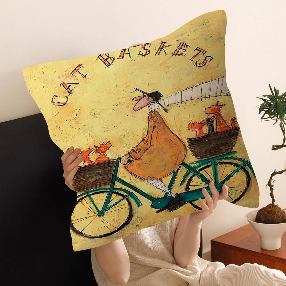 Sam Toft Art Decorative Room Aesthetics Pillow Case Home Decor Bedroom Sofa Bed Couch Pillow Cover 45X45