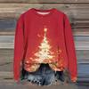 Women's Fashion Printed Long Sleeve Loose Round Neck Sweatshirt Top Fall
