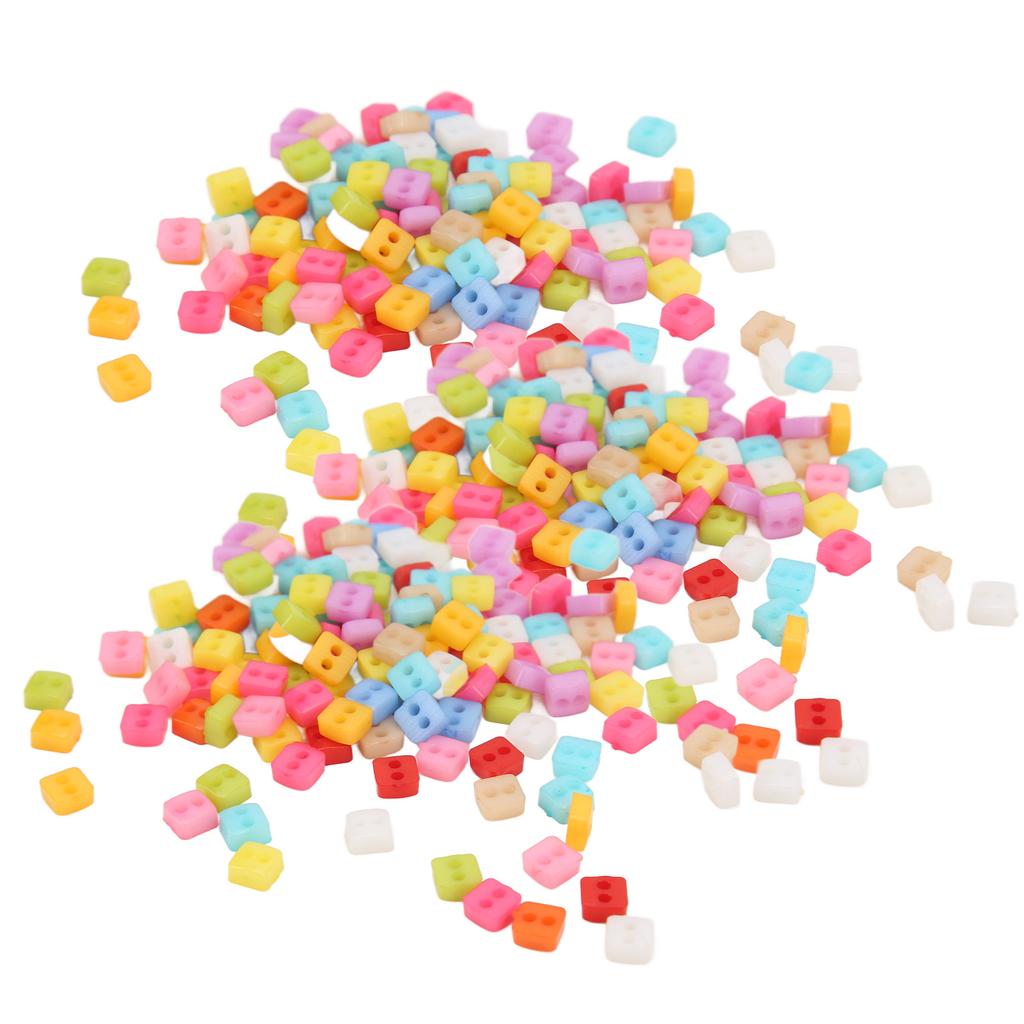 500pcs Sewing Buttons Plastic Resin Waterproof Durable Clothing Accessories for DecorationQuadrate