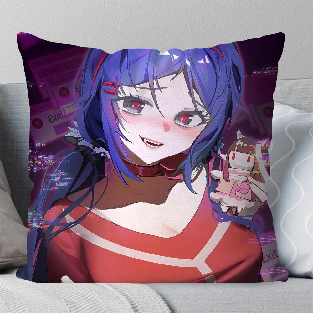 Anime Sleeping Mita Pillow Case Square Pillow Bedroom Sofa Leisure Comfort Cushion Car Living Room Home Decoration 40X40