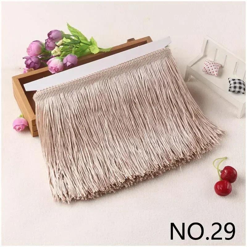 10M 10-30cm Meetee Fransar Tofsar Fransade Väskor Dekorativa Garner Fransar för Gardiner Kläder Spetsband Tygaccessoarer