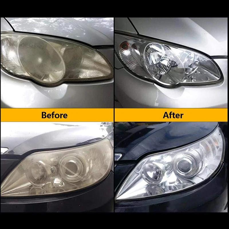 Car Headlight Restoration Kit Headlights Liquid Polymer Repair Polish Kit Headlamp Anti-Scratch Detailing Cleaning Maintenance