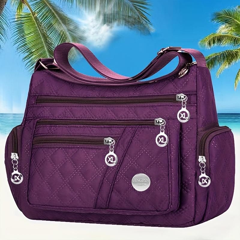 New Women s Large-capacity Shoulder Messenger Bag фиолетовый