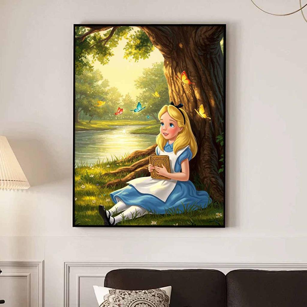 5D Diy Diamond Painting Alice Under The Tree Full Drill Rhinestones Mosaic Embroidery Handmade Products Home Decor Gift