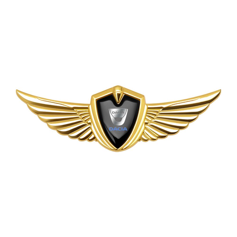 1 PZ Sticker Decorativo per Carrozzeria e Bagagliaio Stile Auto Adesivo Emblema Leone Corona 3D in Metallo per Dacia Duster Logan 3 Mcv Sandero MK2 Stepway