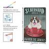 Metal Tin Sign Wall Decor St. Bernard Dog Bubble Bath Record Coffee Hanging Plaque Aluminum Signage Posters 8x12 Inch