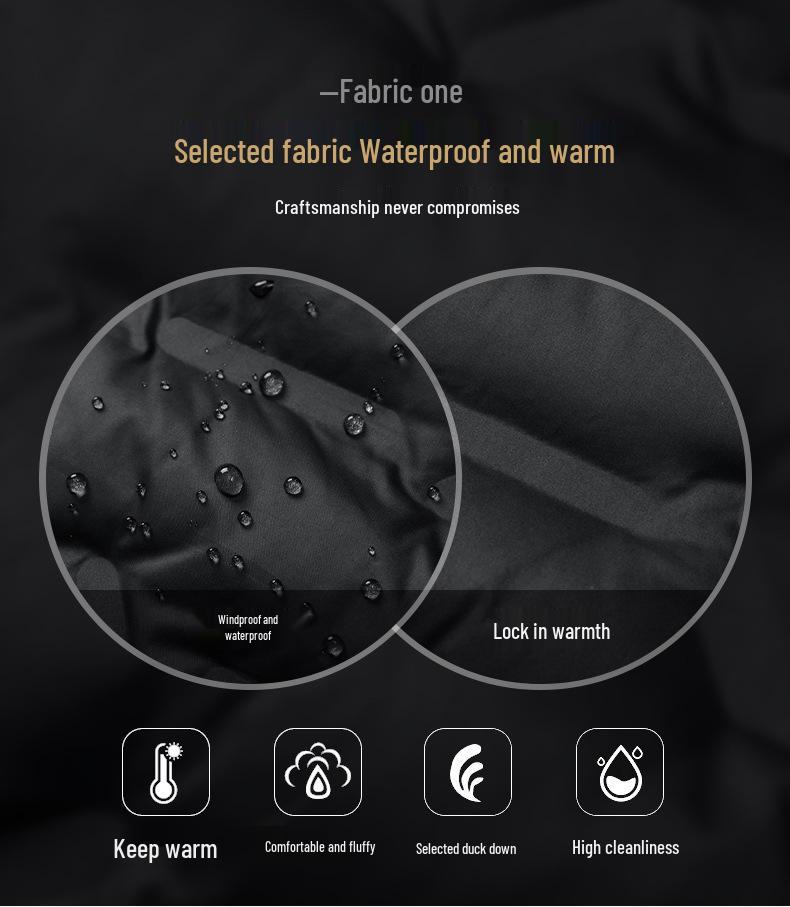 Unisex Winter Graphene Heated Stand-up Collar Down Jacket - Lightweight, Loose, 80% White Duck Down