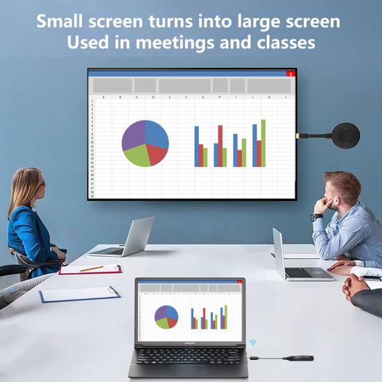 Yousheng Wireless High-speed Transmitter & Receiver 4K/1080P 60Hz Dual-Mode Screen Mirroring Extender for Laptop PC Phone TV Projector 50m Range