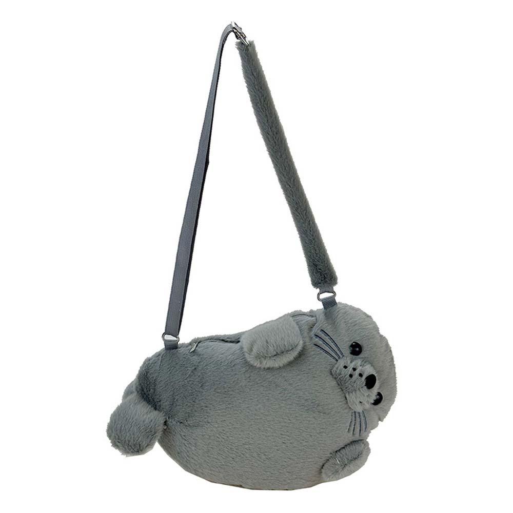 Creative Cute Seal Shoulder Pouch Adorable Adjustable Straps Cartoon Seal Handbag Soft PP Cotton Crossbody Bag Gifts