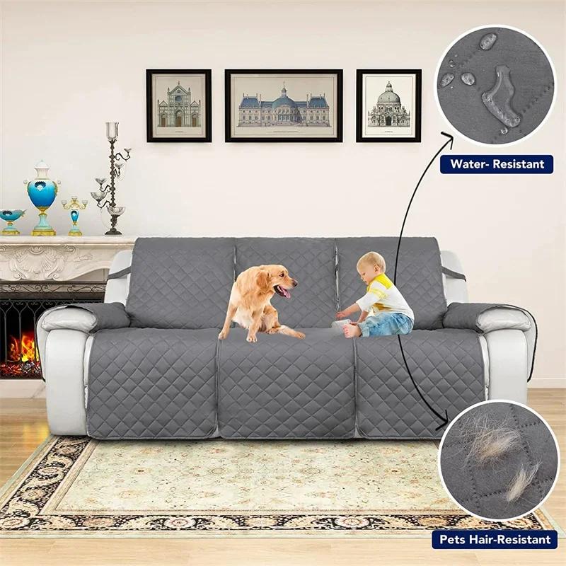 1/2/3 Seater Recliner Sofa Cover Pet Kids Dog Sofa Mat Solid Lounger Couch Towel Armchair Covers  Relax Sofa Slipcovers