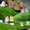 50Pcs Luminous Mini Resin Frogs Statue Miniature Small Frog Statue Moss Landscape Model Small Frog Garden Family Party Decor