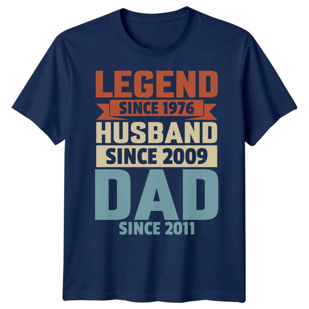 Legend Since 1976 Husband Dad Life Milestones Mens T-Shirt XXL