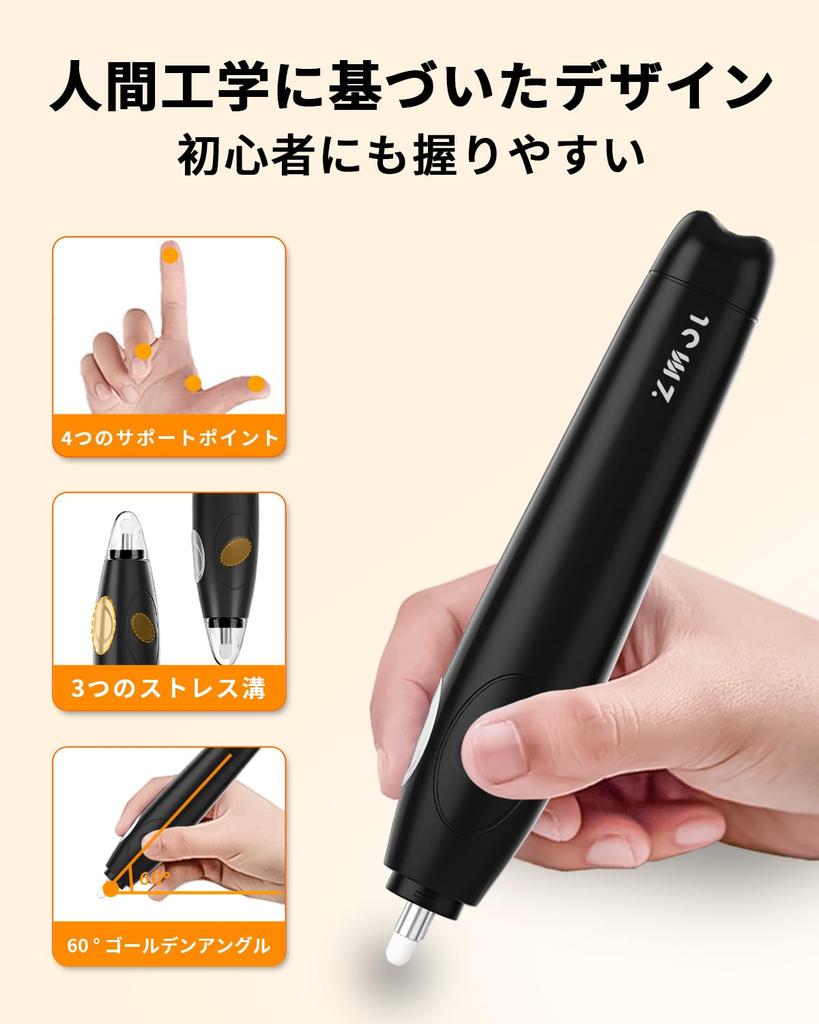 ZMOL Elektrischer Radiergummi USB Mikro-Vibration Beschädigung Für Büro Blatt Architekturmalereien Radiergummi, Leistungsstark, Leise, Form, Ersatz, Wiederaufladbar,