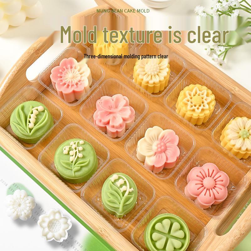 30g/50g Mung Bean Cake Mold 3D Embossing Mooncake Imprinter Pastry Baking Tool