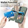 For Samsung Galaxy A16 4G/5G Case Leather+PC+TPU Zipper Pocket Kickstand Phone Cover