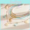 Soft Clay Bead Necklace With Star Shell Pendant For Women