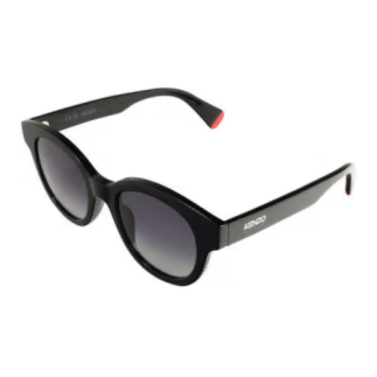 Kenzo Full Frame Design Acetate Oval Sunglasses Unisex sunglasses Black KZ40160I4901B 49,Black