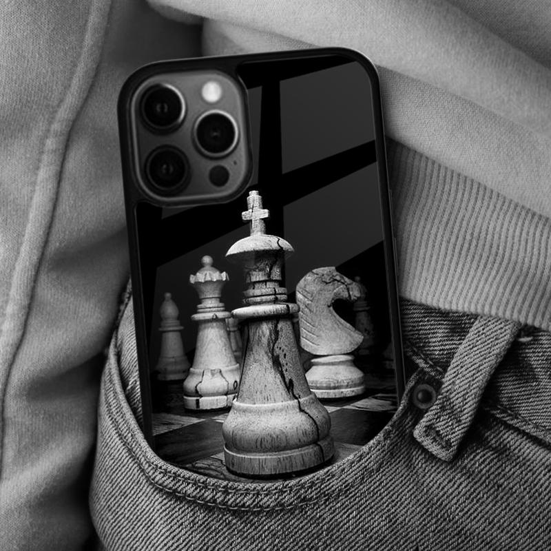 Chess Pieces Soft Phone Case for iPhone 17 Air 16e Pro Max 15 Pro 13 14 Plus 11 12 MagSafe Magnetic Coque