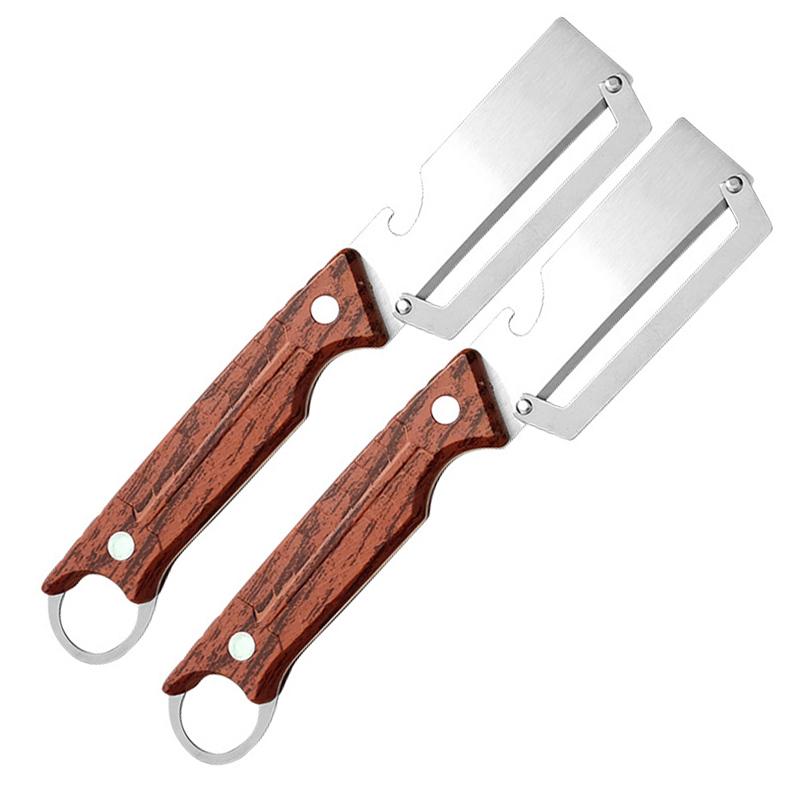 2pcs Multifunction Kitchen Peeler,2-In-1 Dual Vegetable Peeler With Bottle Opener,Fruit Paring Knife Specific Peeler