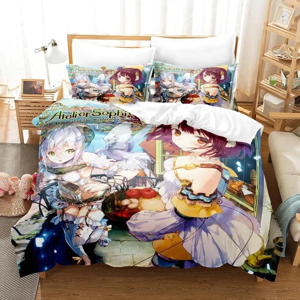 3D Print Anime Atelier Sophie Bedding Set Duvet Cover Bed Set Quilt Cover Pillowcase Comforter King Queen Size Home Textiles