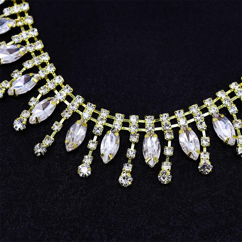 10Yards Rhinestone Tassel Sparkle Diamond Crystal Rhinestone Chain Clothing Bag Trim DIY Arts Crafts Wedding Gift Decoration