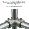 1\2''/3\4"/1'' Pipe Fitting Connector Fixed buckle Circular Frame Fasteners Aluminum Alloy Steel Elbow Circular Pipe Connector
