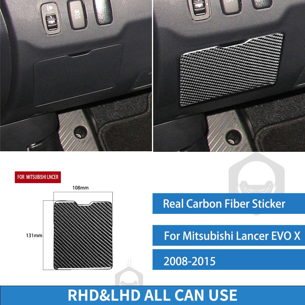 For Mitsubishi Lancer Evolution EVO X 2008-2015 Center Full Set Suit Cover Real Carbon Fiber Sticker Car Interior Accessories