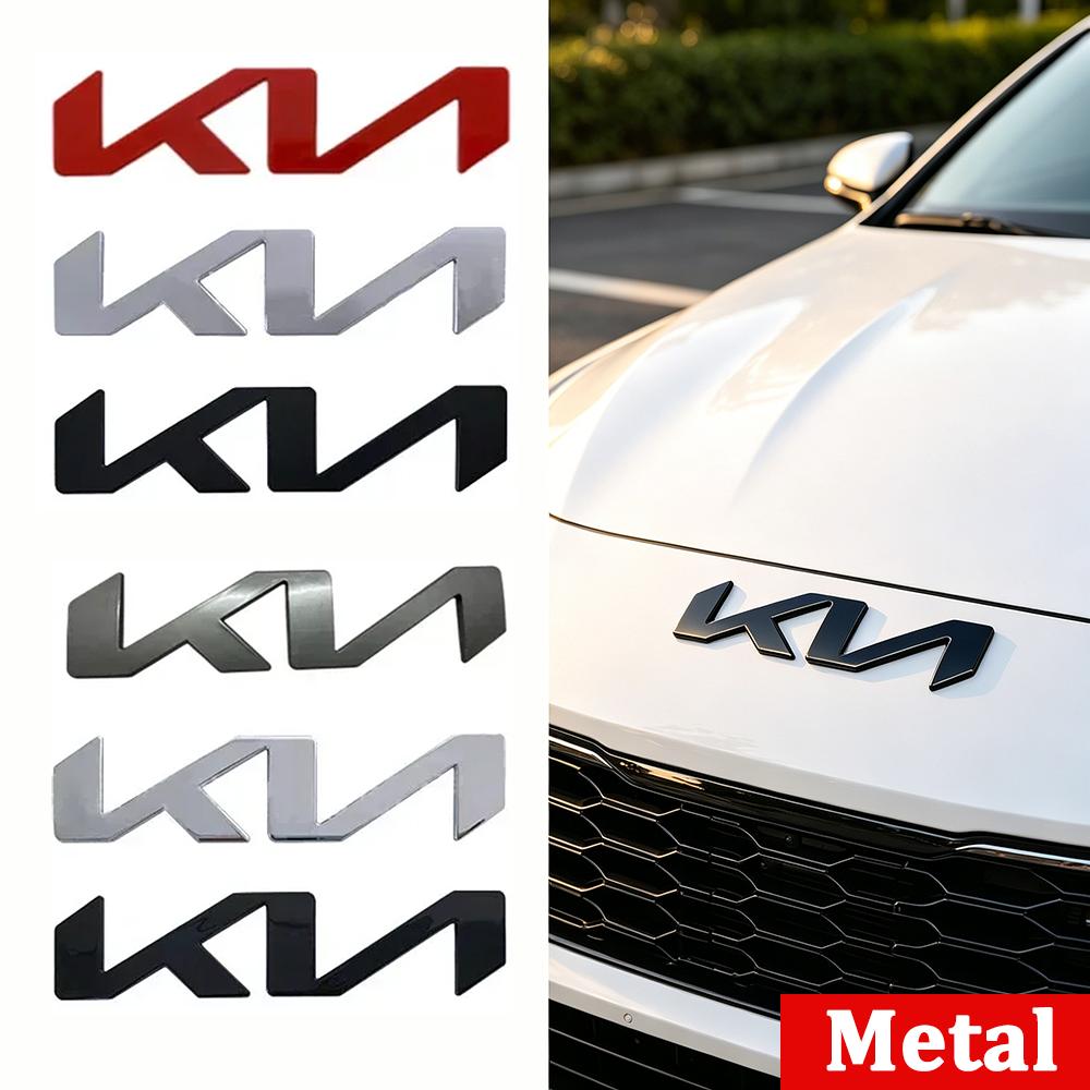 13/15/17CM 3D Metal KIA Letter Emblem for KIA Sportage K5 RIO Soul Sorento Forte Borrego K3 K2 Ceed Cerato Car Badge Accessories RT1