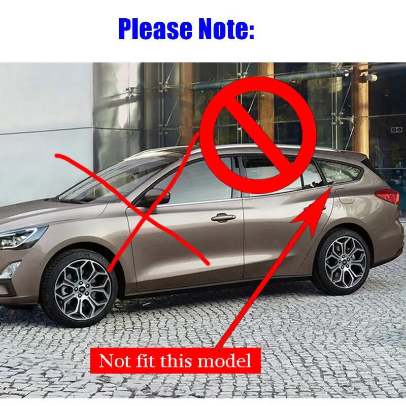 For Ford Focus 2019-2025 Sedan Hatchback Car Rear Louver Window Side Shutter Cover Trim Sticker Vent Scoop ABS Carbon Fiber Auto