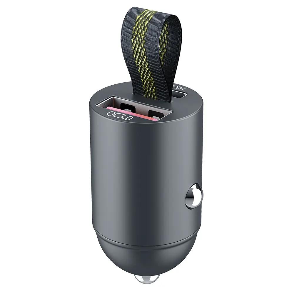 Mini Car Charger 12-24V Cigarette Lighter Fast Charging Type-C PD Quick Charge Car Phone Charger Adapter for IPhone 15 Huawei