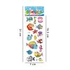 6/12pcs 3D Bubble Stickers Reusable Cartoon Marine Animals Fish Children Sticker Toys For Kids Birthday Christmas Gift TMZ