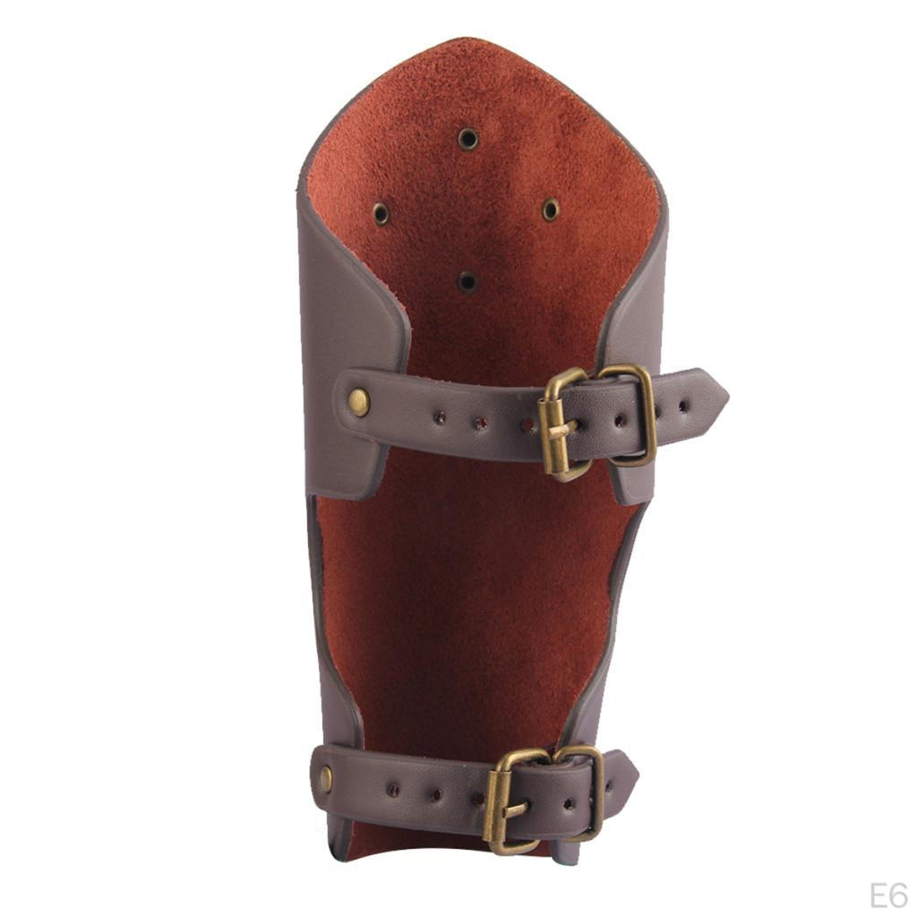 Adjustable Gear PU Leather Wristband Arm Cuff Vintage Gauntlet for Sport Outdoor Activity