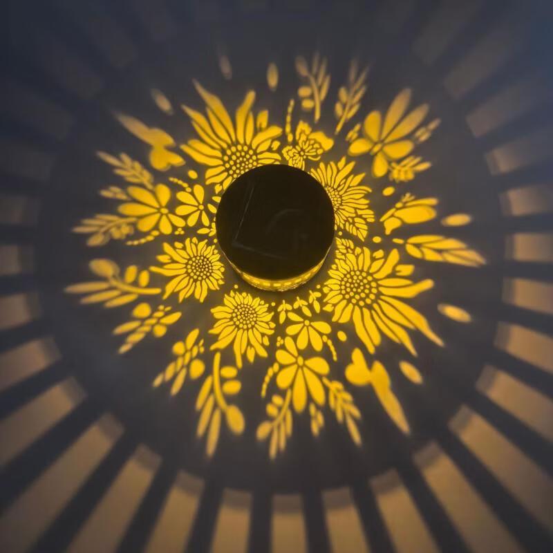 Solar Sunflower Garden Wall Light