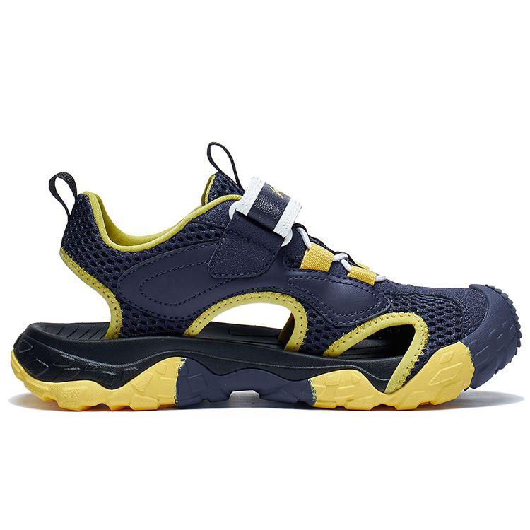 Li Ning Kids Treading Waves 2.0 Breathable Comfortable Versatile Sandals Kids sandals Blue Yellow YKUT006-5